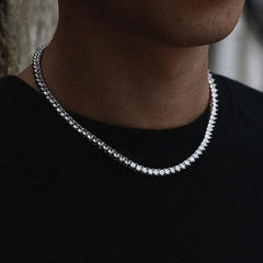 Three Prong Tennis Chain Necklace