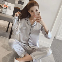 Women Silk Satin Pajamas